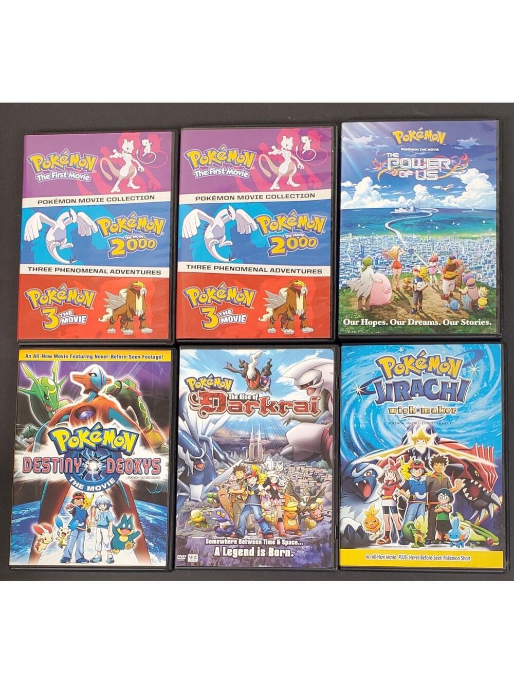 Pokémon Movie DVD Collection - Includes 7 Movies with Case and Booklet - VG